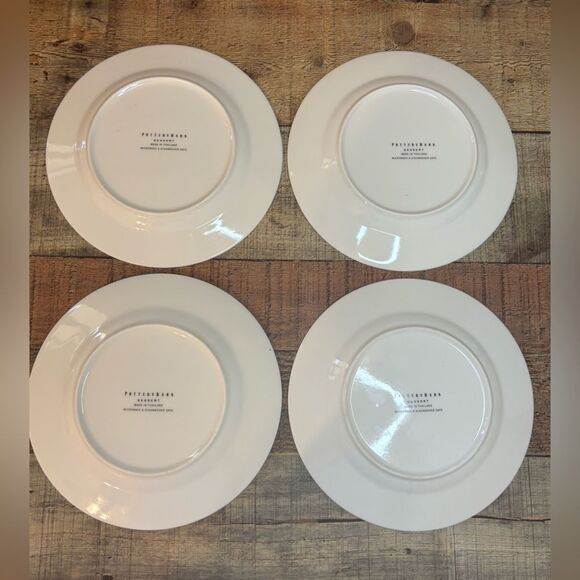 Pottery Barn Dessert Set Of 4 8.25" Plates Strawberry Shortcake Brownie Ala Mode - Picture 3 of 9